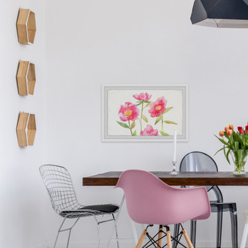 "Splendid Pink" Framed Painting Print
