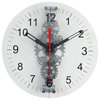 Large Moving-Gear Wall Clock With Glass Cover