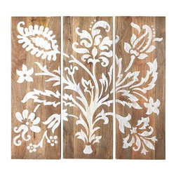 40 in. H x 14 in. W Grey Faria Wood Wall Panel - Wall Panels