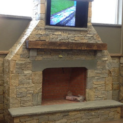 Natural Thin Stone Veneer Fireplace - Products