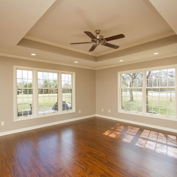 Traditional White Kitchen and Living Room Addition
