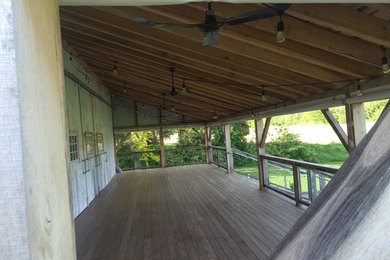 Inspiration for a rustic deck remodel in Other