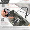 Single Handle Pull-Down Dual Mode Kitchen Faucet, Matte Black