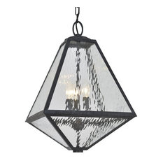 Crystorama Gla-9705-Wt-Bc  3 Light Black Charcoal Outdoor Chandelier