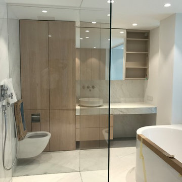 Salle de bain totale en Carrare