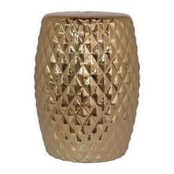 Home Decorators Collection Harlequin Gold Garden Stool - Accent And Garden Stools