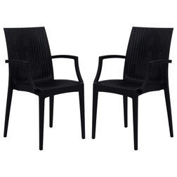 Contemporary Outdoor Dining Chairs by LeisureMod