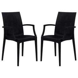 Tropical Outdoor Dining Chairs by LeisureMod