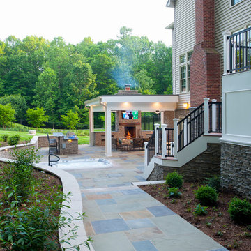 Design Builders low-maintenance deck with under-deck dry space in Clifton, VA