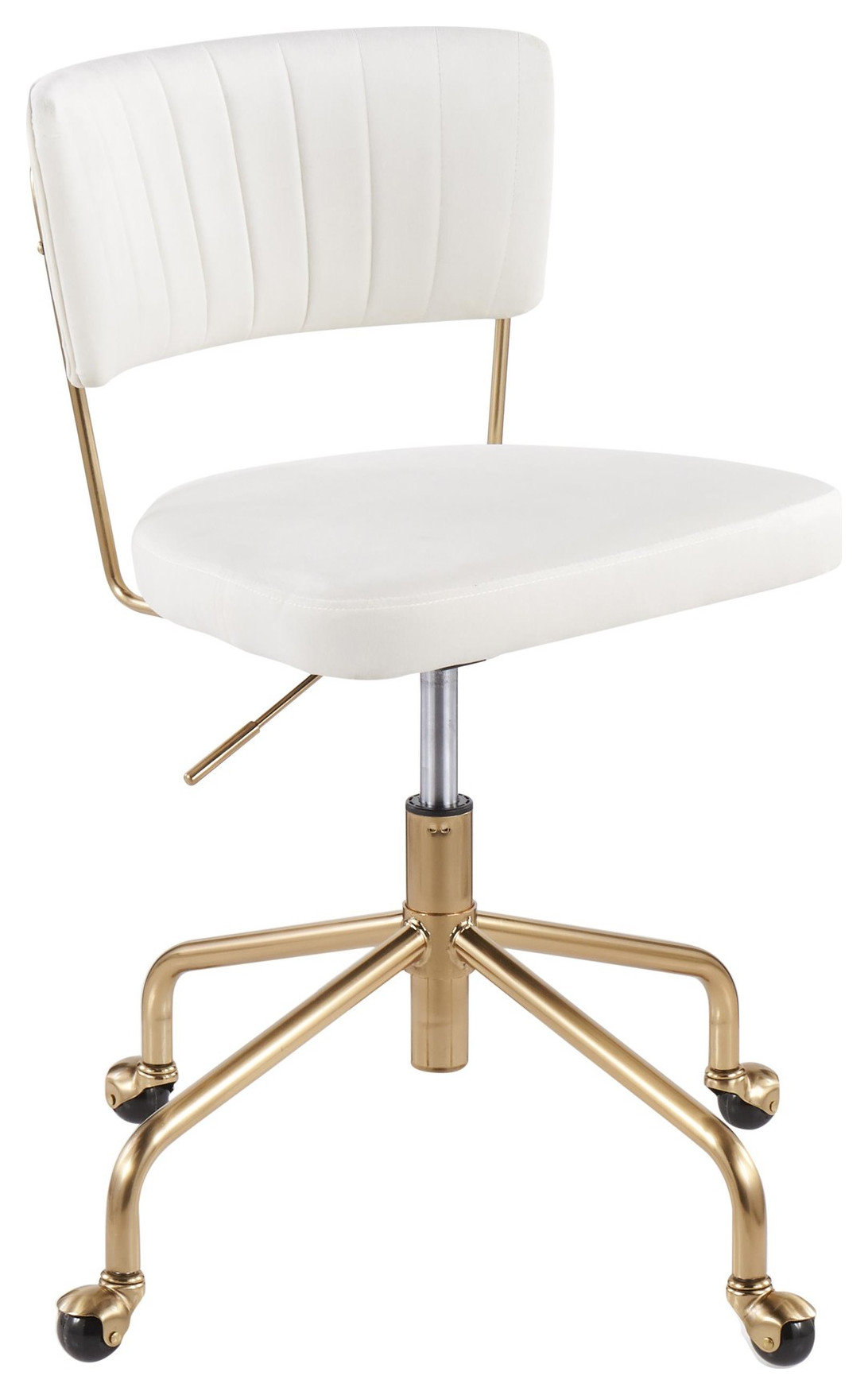 Tania Task Chair, Gold Metal - Contemporary - Office Chairs - by ...