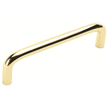 96 mm. Polished Brass Cabinet Wire Pull  PW596-PB Hardware