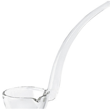 7" Mouth Blown Crystal Gravy Ladle