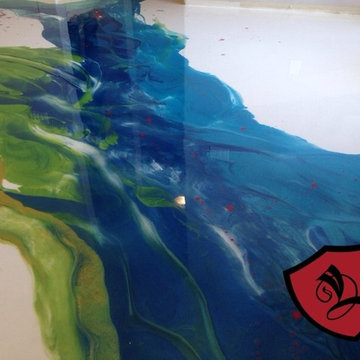 Leggari metallic epoxy coatings