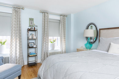 Example of a trendy bedroom design in New York