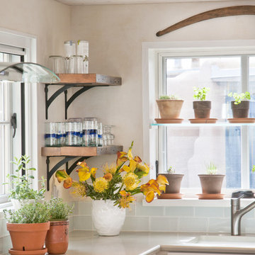 Reclaimed Floating Shelving Designed by Jennifer Ashton, Allied ASID