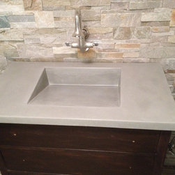 Concrete ramp sink - Bath Products