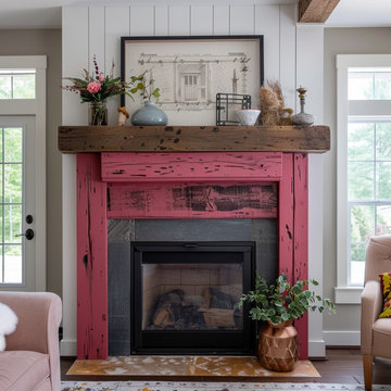 Colored Fireplace Mantels
