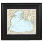 Framed Nautical Maps - Poster Size Framed Nautical Chart, Lake St. Clair - This poster size Framed Nautical Map covers the waters of Lake St. Clair. The Framed Nautical Chart is the official NOAA Nautical Chart detailing the waterways of this beautiful lake in Michigan.