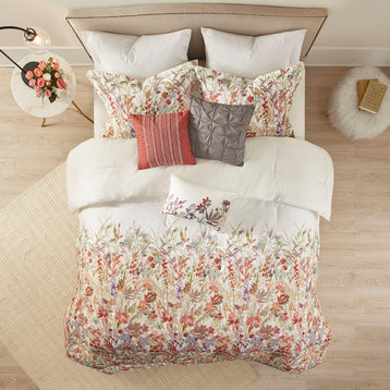 Madison Park Mariana 7 Piece Cotton Printed Comforter Set in Multi