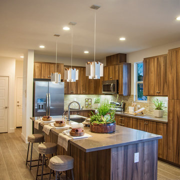 Salix LED Accent Pendants above Kitchen Island