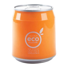 Creative Can Shaped Trash Bin Kitchen Home Wastebasket, Orange
