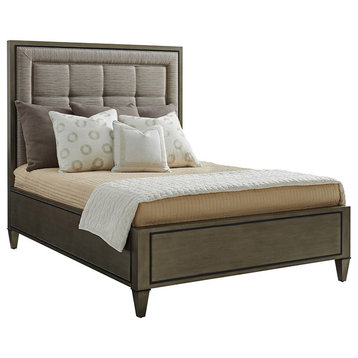 Emma Mason SIgnature Ayana St. Tropez Queen Upholstered Panel Bed in Platinum