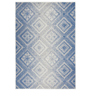 Nourison Whimsicle 5' x 7' Ivory Blue Bohemian Indoor Area Rug