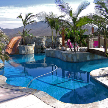 Beautiful Freeform Tropical Pools