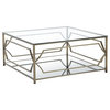 Edward Square Coffee Table, Brass