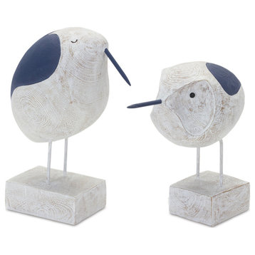 Modern Bird Sculpture, 2-Piece Set