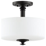 Craftmade Lighting - Craftmade Lighting 49853-ESP Dardyn - Three Light Convertible Semi-Flush Mount - The Dardyn series combines straight line design wiDardyn Three Light C Espresso White Frost *UL Approved: YES Energy Star Qualified: n/a ADA Certified: n/a  *Number of Lights: Lamp: 3-*Wattage:60w A19 Medium Base bulb(s) *Bulb Included:No *Bulb Type:A19 Medium Base *Finish Type:Espresso