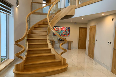 Photo of a contemporary staircase in Cheshire.