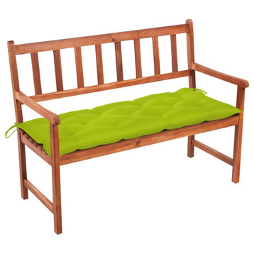 Vidaxl Garden Bench With Cushion 47.2" Solid Acacia Wood