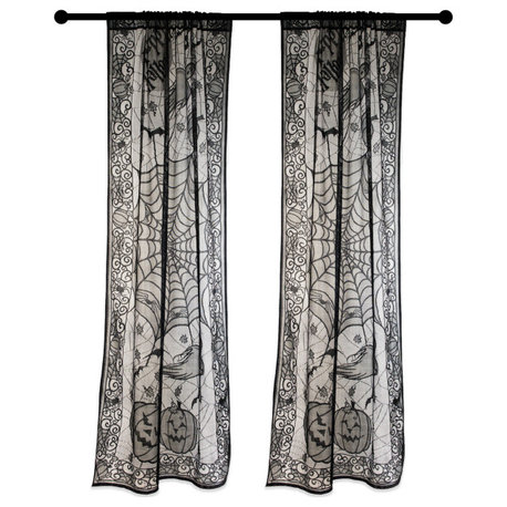 DII Happy Halloween Lace Window Panel