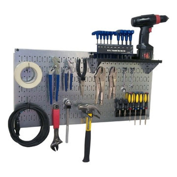 Wall Control Horizontal Metal Pegboard great for Narrow Spaces