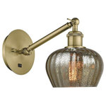 Innovations Lighting - Innovations Lighting 317-1W-AB-G96 Fenton, 1 Light Wall In Art Nouveau S - The Fenton 1 Light Sconce is part of the BallstonFenton 1 Light Wall  Antique BrassUL: Suitable for damp locations Energy Star Qualified: n/a ADA Certified: n/a  *Number of Lights: 1-*Wattage:100w Incandescent bulb(s) *Bulb Included:No *Bulb Type:Incandescent *Finish Type:Antique Brass