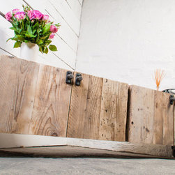 Josh Long Low 4 Door Reclaimed Scaffolding Board Media Unit with Steel Handles - Storage Cabinets