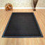 Sisal Rug, Black With Grey Border, 200x300 cm