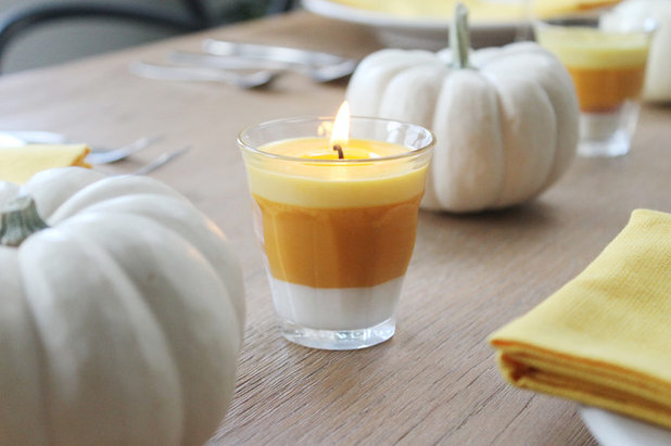 DIY Candy Corn Candles