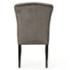 GDF Studio Hallie Tufted Gray New Velvet Armless Dining Chairs, Set of 2