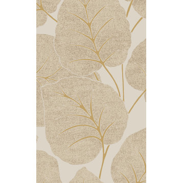 Luxor Leaf Tropical Wallpaper, White, Sample