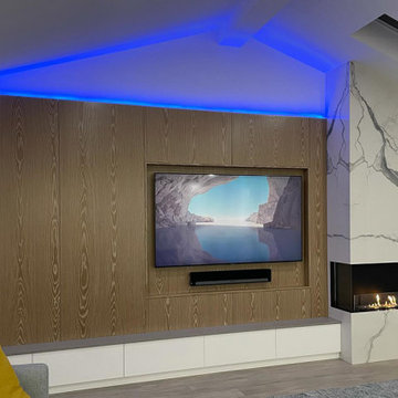 Corner Ethanol Fireplace Design