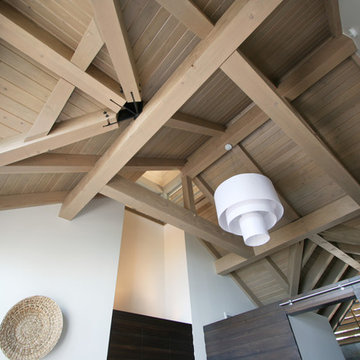 Vaulted timber frame ceiling