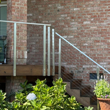Modern Cable Railing Meets Classic Brick