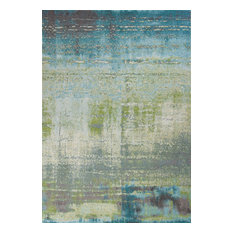 Illusions 6206 Blue and Green Escape Rug, 5'3"x7'7"