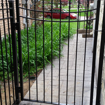 Custom Ornamental Metal Fence with Archd Gates