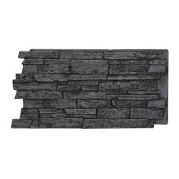 141-BRIGHTON FAUX WIDE STACKED STONE WALL PANELS - 24"H - Wall Panels