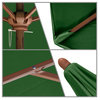 Astella 9" Patio Umbrella With Steel Ribs Push Lift, Hunter Green