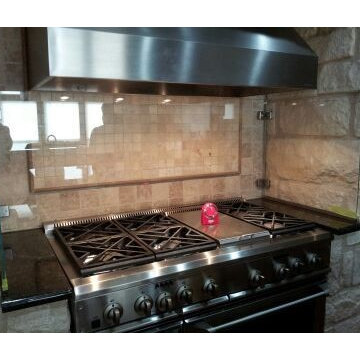 Glass back splash