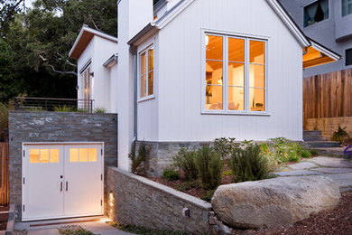 Inspiration for a transitional exterior home remodel in Other